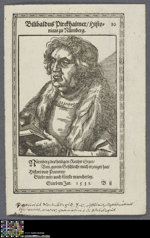 Tobias Stimmer, Portrait of Willibald Pirckheimer, German lawyer