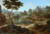 Étienne Allegrain, Classical Landscape with Figures and Ruins