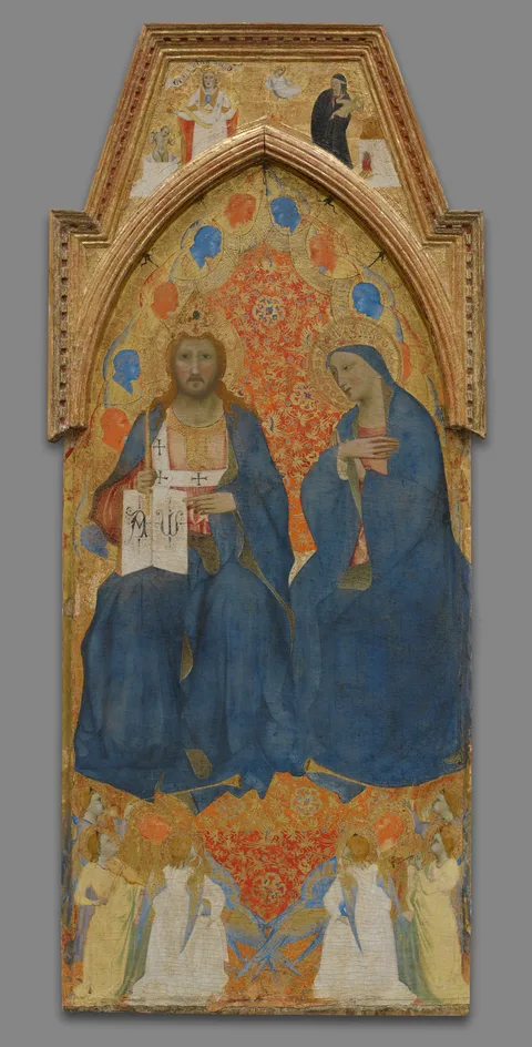 Giovanni del Biondo, Christ and the Virgin Enthroned, with Allegories of the Old and New Testament