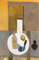Lajos Vajda, Still-life on pink table