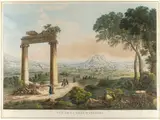 Louis-François Cassas, View of Athens with Hadrians Aqueduct
