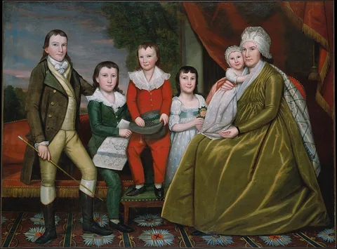 Ralph Earl, Mrs. Noah Smith and Her Children by Ralph Earl