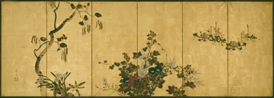 Suzuki Kiitsu, Flowers of Autumn and Winter
