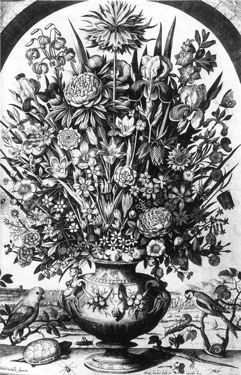 Hendrik Hondius I, Flower Piece with Birds