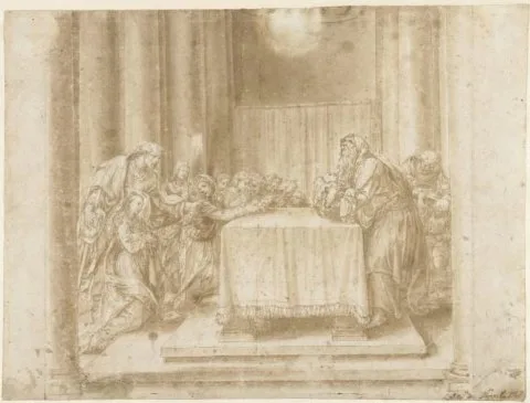 Lelio Orsi, De opdracht in de tempel