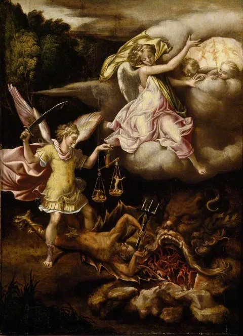 Lelio Orsi, St Michael subduing Satan and weighing the Souls of the Dead