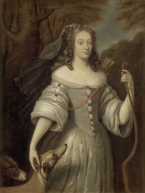 Claude Lefèbvre, Presumed portrait of Louise-Françoise de La Baume Le Blanc, duchesse de La Vallière as Diana