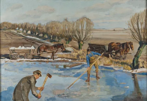 Fritz Syberg, Farmhands fetching Ice
