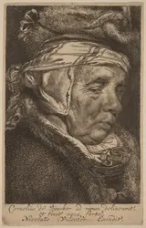 Cornelis Visscher, Head of an Old Woman (Visscher's Mother)