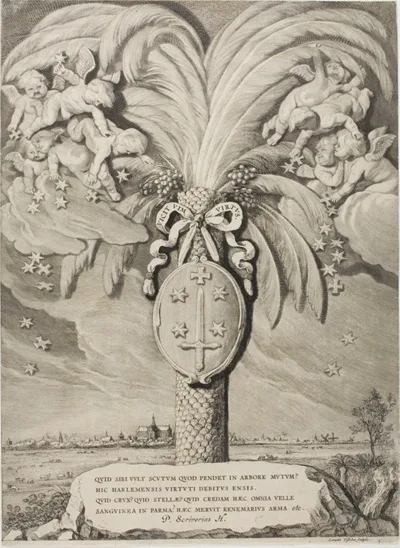 Cornelis Visscher, Coat of Arms of Haarlem, end page to Counts and Countesses of Holland, Zeeland and West-Frisia