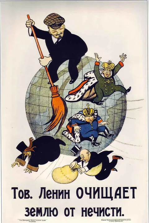 Viktor Deni, Comrade Lenin Cleanses the Earth of Filth