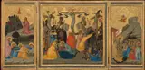 Andrea Vanni, Scenes from the Passion of Christ: The Agony in the Garden, the Crucifixion, and the Descent into Limbo [entire triptych]