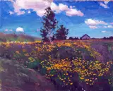 Arkady Rylov, Blooming Meadow. A Study