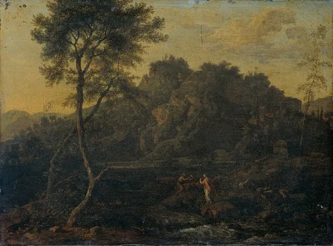 Abraham Genoels, Landscape with Diana and Calliope