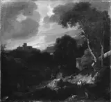 Abraham Genoels, Mountainous Landscape with a Monastery
