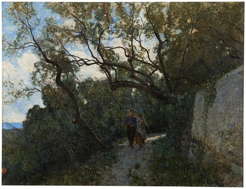 Serafín Avendaño, Paisaje en las cercanías de Génova o En el bosque