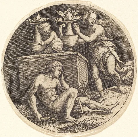 Jacob Binck, Youth Sleeping before an Altar