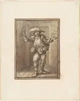 Carlo Marchionni, Caricature of a Peasant with a Broad Hat