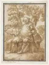 Carlo Marchionni, Man Seated in Front of Trees