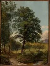 Jan Nepomucen Głowacki, View with a bridge over a creek