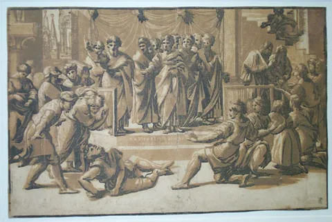 Ugo da Carpi, Death of Ananias