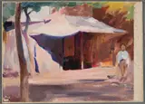 Jan Ciągliński, In front of a house. From the journey to Constantinople