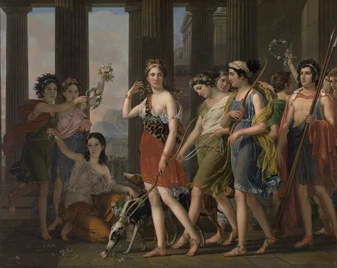 Joseph Paelinck, The Fair Anthia Leading her Companions to the Temple of Diana in Ephesus