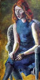 Hanns Katz, Young Woman in a Wicker Chair