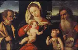 Andrea Previtali, Holy family with Saint Jerome
