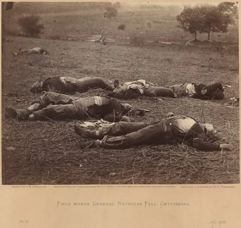 Timothy H. O'Sullivan, Field Where General Reynolds Fell, Gettysburg, July 5, 1863
