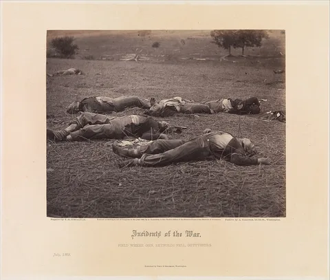 Timothy H. O'Sullivan, Field Where General Reynolds Fell, Gettysburg
