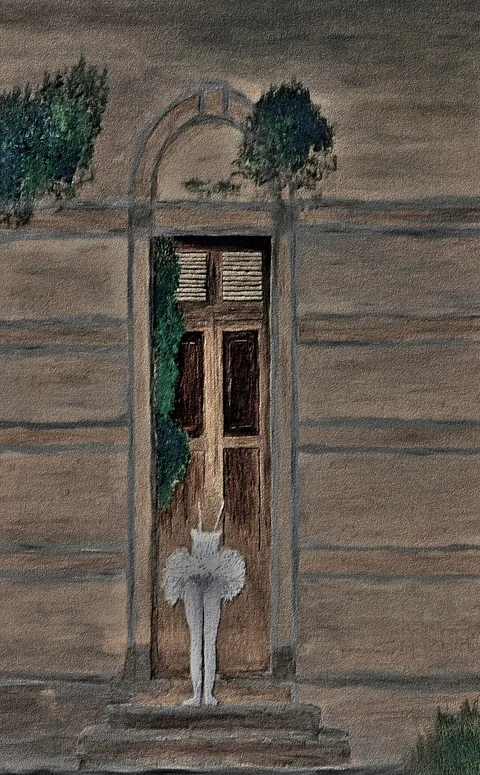 Sergio Valle Duarte, A Invisible dancer, moon light 1978. A soft inner light passes through the top of the door