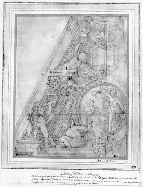 Lorenzo Sabbatini, Study for a plafond with the Annunciation
