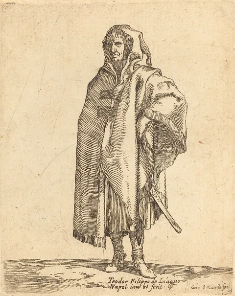 Filippo Napoletano, Standing Soldier in a Long Cloak