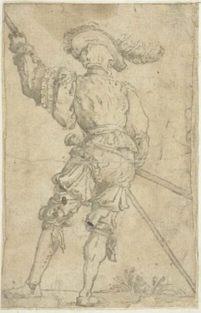 Filippo Napoletano, Warrior Seen From the Back