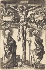 Hans Brosamer, Christ on the Cross with the Virgin and  Saint John