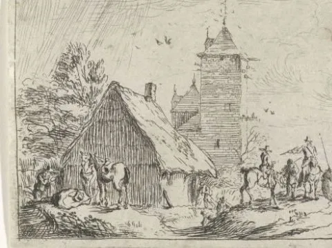 Robert van den Hoecke, Ruiters bij een toren