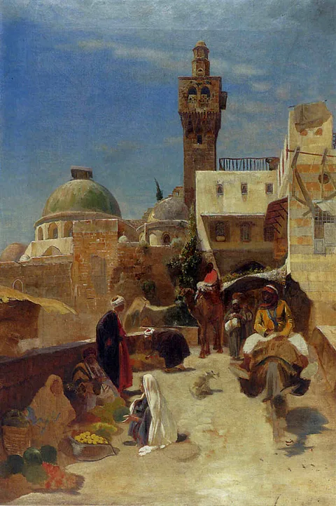 Gustav Bauernfeind, Oriental Street Scene