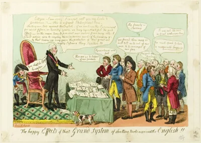 Isaac Cruikshank, The Happy Effects of that Grand System of Shutting Ports Against the English!!
