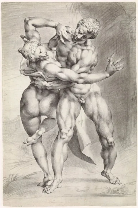 Jan Harmensz. Muller, Roof van een Sabijnse vrouw, vooraanzicht