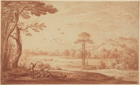 Adriaen Frans Boudewyns, Hunters Resting by a River