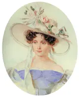Pyotr Sokolov, Porträt der Elena Grigoriyevna Chertkova (1800-1832)