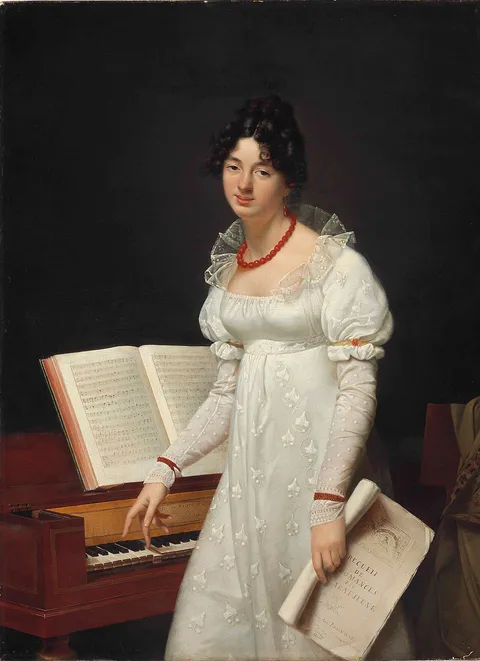Adèle Romany, Portrait of a Lady at a Pianoforte