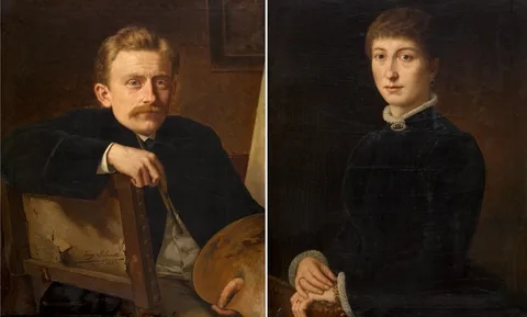 Eugène Siberdt, The Painter and Madame Hippolyte Van Soom