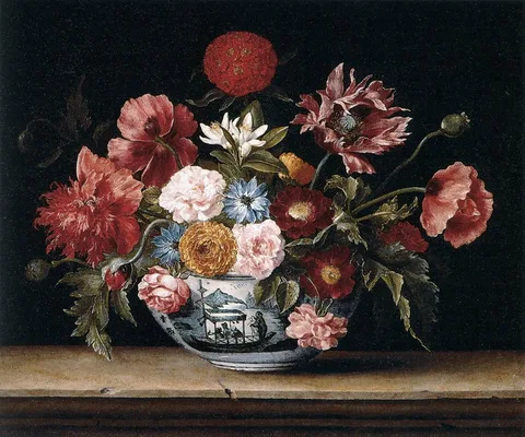 Jacques Linard, Chinese Bowl with Flowers