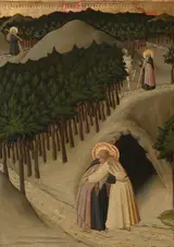 Sano di Pietro, The Meeting of Saint Anthony and Saint Paul