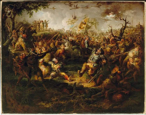 John Quidor, A Battle Scene from Knickerbocker's History of New York