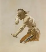 Karl Ferdinand Wimar, Study for Indian in "Buffalo Hunt by Indians"