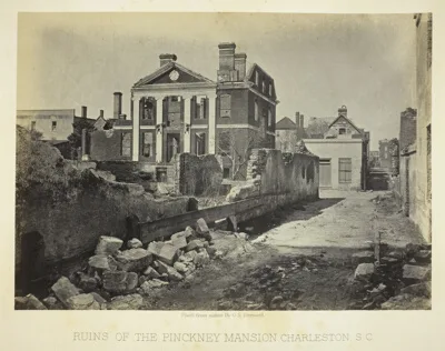 George N. Barnard, Ruins of the Pinckney Mansion, Charleston, S.C.