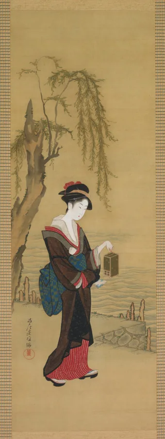 Kubo Shunman, Beauty with Fireflies
